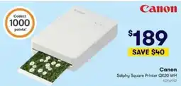 BIG W Canon Selphy Square Printer QX20 WH offer