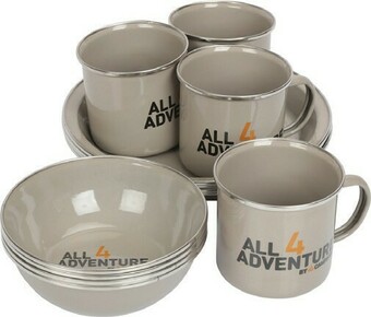 BCF All 4 Adventure 12 Piece Enamel Dinner Set offer