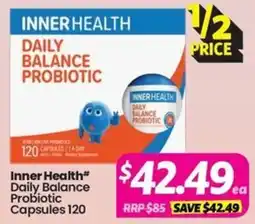 Your Discount Chemist Inner Health Daily Balance Probiotic Capsules offer
