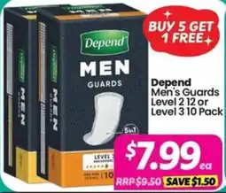 Your Discount Chemist Depend Men's Guards offer