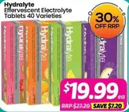 Your Discount Chemist Hydralyte Effervescent Electrolyte Tablets 40 Varieties offer