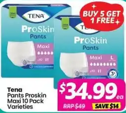 Your Discount Chemist Tena Pants Proskin Maxi Varieties offer
