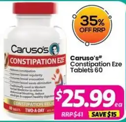 Your Discount Chemist Caruso's Constipation Eze Tablets offer