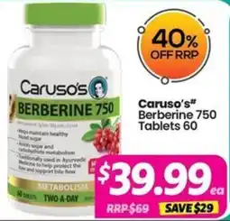 Your Discount Chemist Caruso's Berberine 750 offer