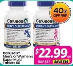 Your Discount Chemist Caruso's Men's or Women's Super Multi Tablets offer