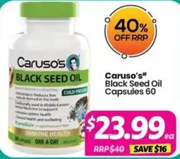 Your Discount Chemist Caruso's Black Seed Oil Capsules offer