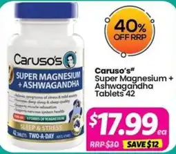 Your Discount Chemist Caruso's Super Magnesium + Ashwagandha Tablets offer