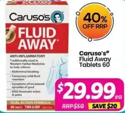 Your Discount Chemist Caruso's Fluid Away Tablets offer