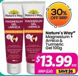 Your Discount Chemist Nature's Way Magnesium + Arnica & Turmeric Gel offer