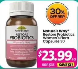 Your Discount Chemist Nature's Way Restore Probiotics Women's Flora offer