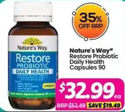 Your Discount Chemist Nature's Way Restore Probiotic Daily Health offer