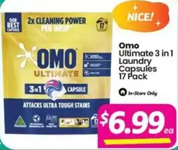 Your Discount Chemist Omo Ultimate 3 in 1 Laundry Capsules offer