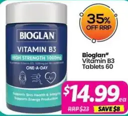 Your Discount Chemist Bioglan Vitamin B3 Tablets offer