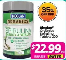 Your Discount Chemist Bioglan Organics Spirulina Energy & Vitality offer