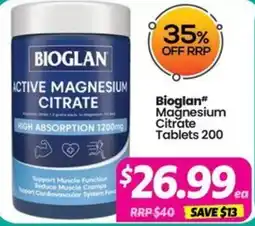 Your Discount Chemist Bioglan Active Magnesium Citrate offer