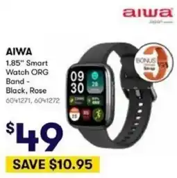 BIG W Aiwa 1.85" Smart Watch ORG Band - Black, Rose offer