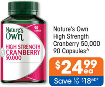 Good Price Pharmacy Nature's Own High Strength Cranberry 50,000 offer