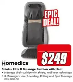 The Good Guys Homedics Shiatsu Elite II Massage Cushion with Heat offer
