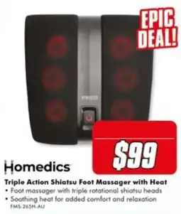 The Good Guys Homedics Triple Action Shiatsu Foot Massager with Heat offer