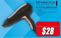 The Good Guys Remington Pro Air Turbo 2400W Hair Dryer offer