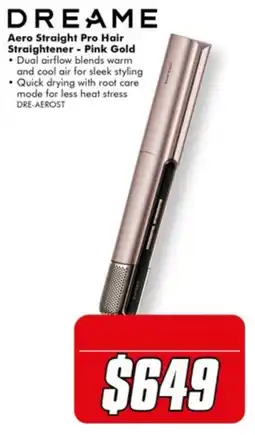 The Good Guys Dreame Aero Straight Pro Hair Straightener - Pink Gold offer