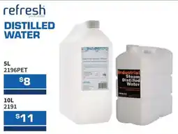 Burson Auto Parts refresh distilled water offer