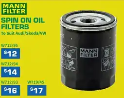 Burson Auto Parts Mann Filter Spin On Oil Filters offer