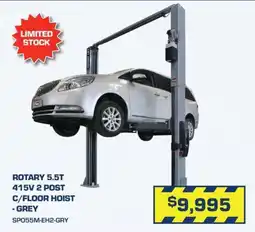 Burson Auto Parts Rotary 5.5T 415V 2 Post C/Floor Hoist - Grey offer
