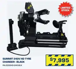 Burson Auto Parts Summit 240V HD Tyre Changer - Black offer
