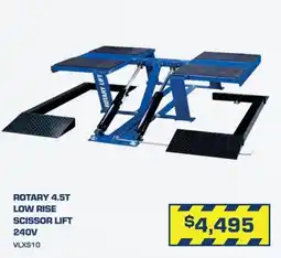 Burson Auto Parts Rotary 4.5T Low Rise Scissor Lift offer