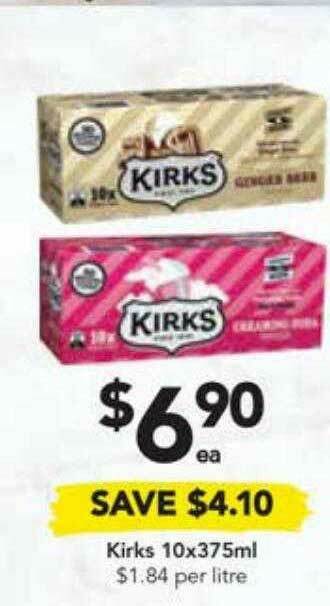 Drakes Kirks 10x375ml offer