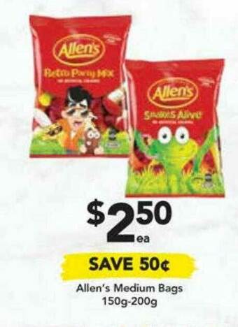 Drakes Allen's Medium Bags 150g-200g offer