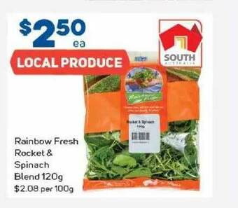Foodland Rainbow Fresh Rocket & Spinach Blend 120g offer