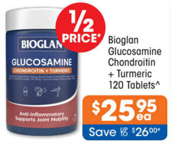 Good Price Pharmacy Bioglan Glucosamine Chondroitin + Turmeric offer