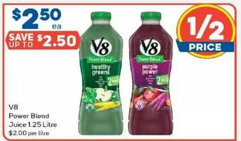 Foodland V8 Power Blend Juice 1.25 Litre offer