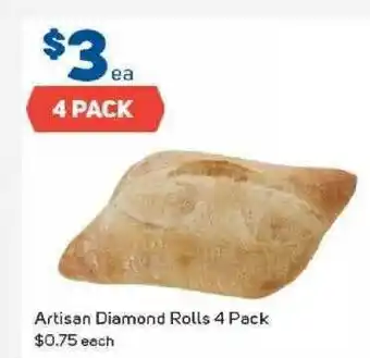 Foodland Artisan Diamond Rolls 4 Pack offer