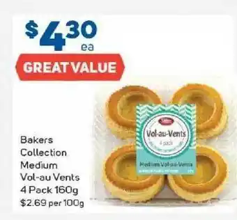 Foodland Bakers Collection Medium Vol-Au Vents 4 Pack 160g offer
