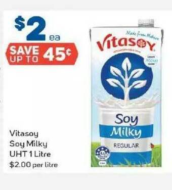 Foodland Vitasoy Soy Milky UHT 1 Litre offer