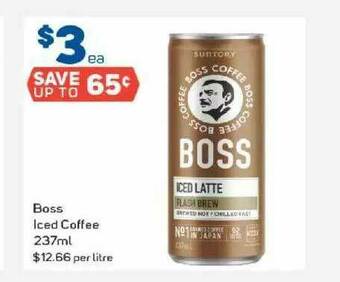 Foodland Boss Iced Coffee 237ml offer