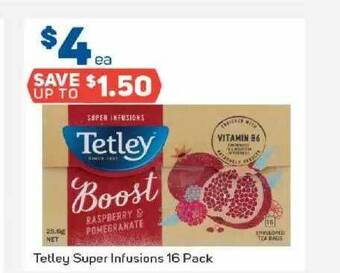 Foodland Tetley Super Infusions 16 Pack offer
