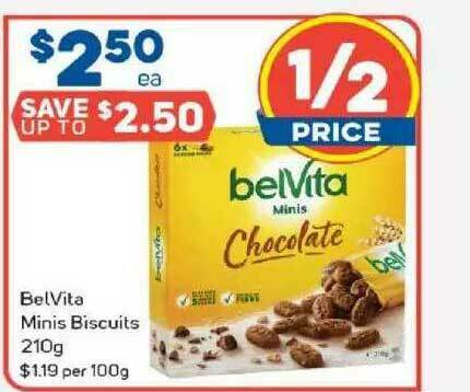 Belvita Minis Biscuits 210g offer at Foodland