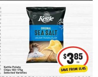 IGA Kettle Potato Chips Selected Varieties offer