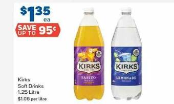 Foodland Kirks Soft Drinks 1.25 Litre offer