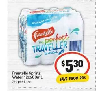 IGA Frantelle Spring Water offer