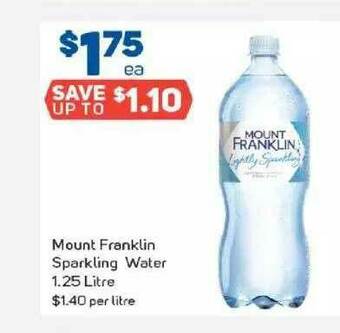 Foodland Mount Franklin Sparkling Water 1.25 Litre offer