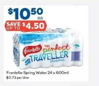 Foodland Frantelle Spring Water 24 X 600 Ml offer