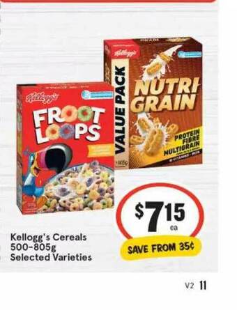 IGA Kelloggs Cereals offer