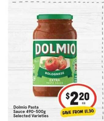 IGA Dolmio Pasta Sauce offer