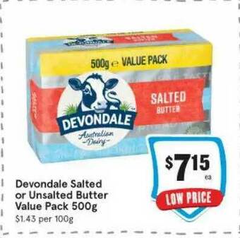 IGA Devondale Salted Or Unsalted Butter offer