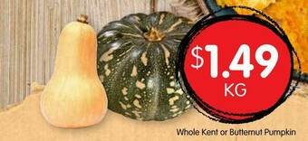 Spudshed Whole Kent Or Butternut Pumpkin offer